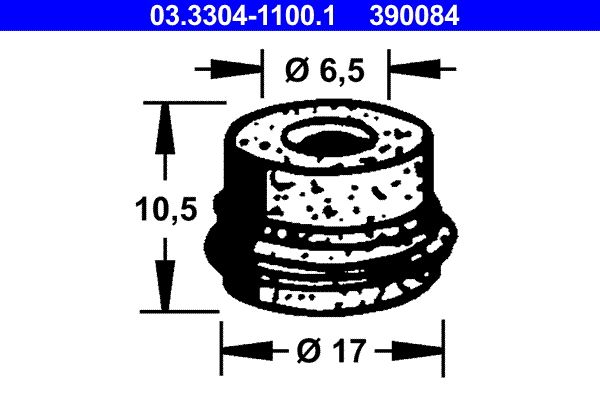 ATE 03.3304-1100.1 Plug, brake fluid reservoir