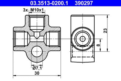 Connector, pipes ATE 03.3513-0200.1