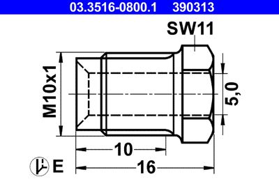 Union Bolt ATE 03.3516-0800.1