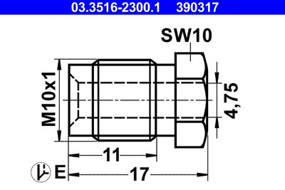 Union Bolt ATE 03.3516-2300.1