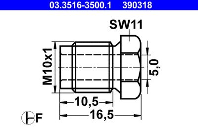 Union Bolt ATE 03.3516-3500.1