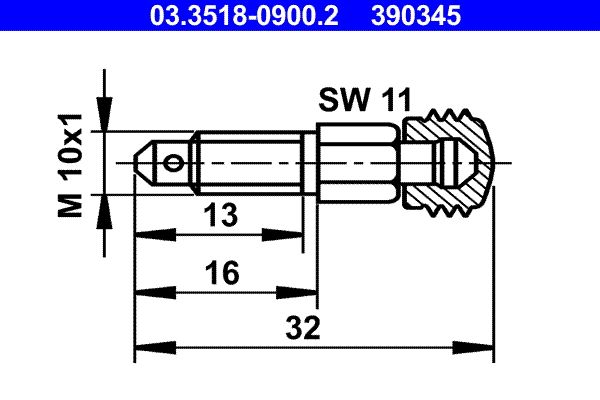 ATE 03.3518-0900.2 Breather Screw/Valve
