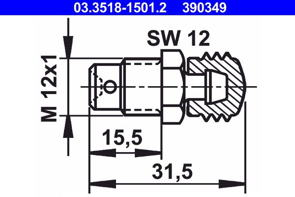 ATE 03.3518-1501.2 Breather Screw/Valve