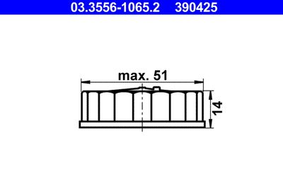 Cap, brake fluid reservoir ATE 03.3556-1065.2