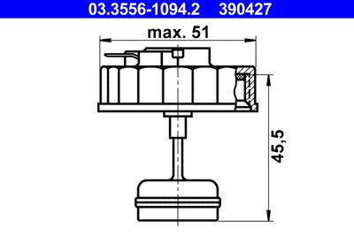 Cap, brake fluid reservoir ATE 03.3556-1094.2