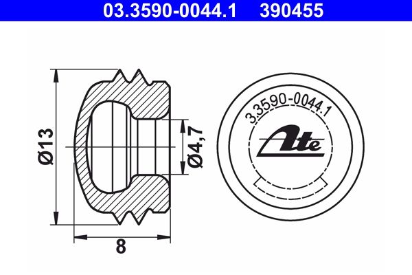 ATE 03.3590-0044.1 Sealing/Protective Cap