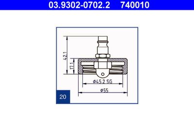 Brake Bleeder Adapter ATE 03.9302-0702.2