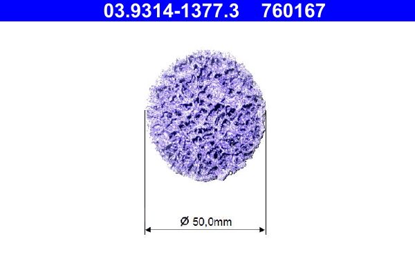 ATE 03.9314-1377.3 Cleaning Disc, wheel hub cleaning set