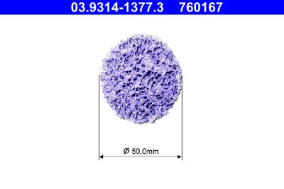 Cleaning Disc, wheel hub cleaning set ATE 03.9314-1377.3