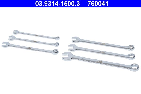 ATE 03.9314-1500.3 Spanner Set, ring/open ended