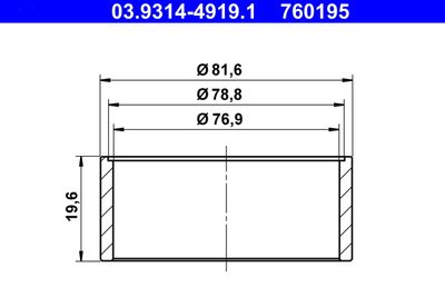 Mounting Ring, dust cap (brake caliper pistons) ATE 03.9314-4919.1