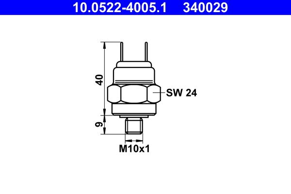 ATE 10.0522-4005.1 Pressure Switch, brake hydraulics