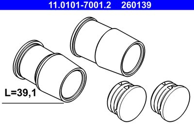 Guide Sleeve Kit, brake caliper ATE 11.0101-7001.2