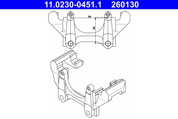 ATE 11.0230-0451.1 Bracket, brake caliper