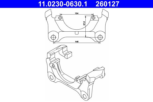 ATE 11.0230-0630.1 Bracket, brake caliper