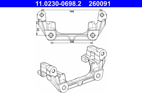 ATE 11.0230-0698.2 Bracket, brake caliper