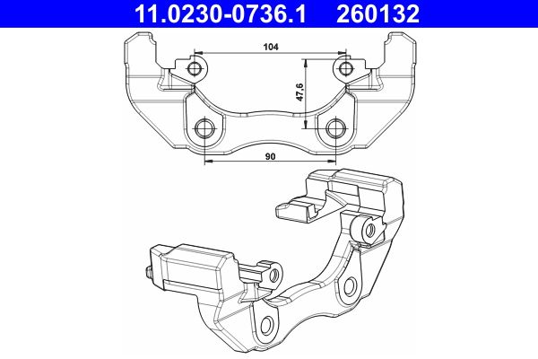 ATE 11.0230-0736.1 Bracket, brake caliper