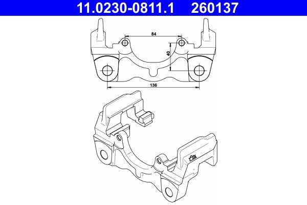 ATE 11.0230-0811.1 Bracket, brake caliper