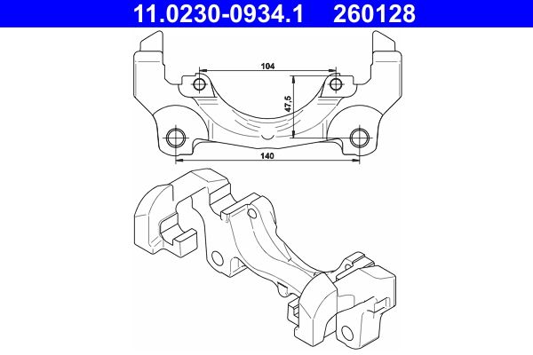 ATE 11.0230-0934.1 Bracket, brake caliper