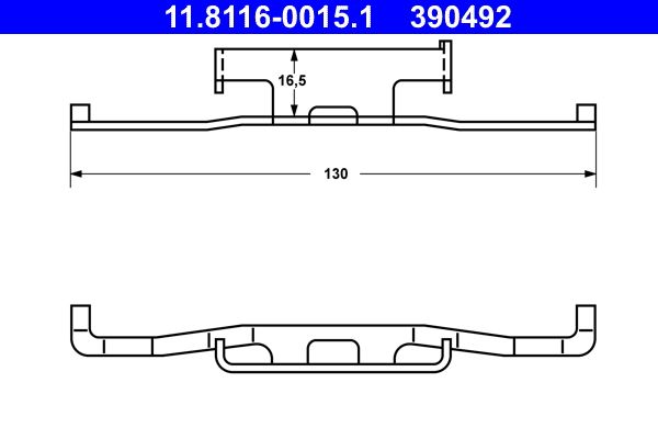 ATE 11.8116-0015.1 Spring, brake caliper
