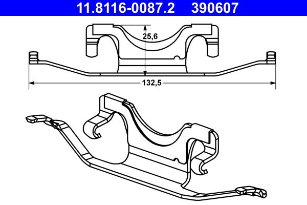 ATE 11.8116-0087.2 Spring, brake caliper
