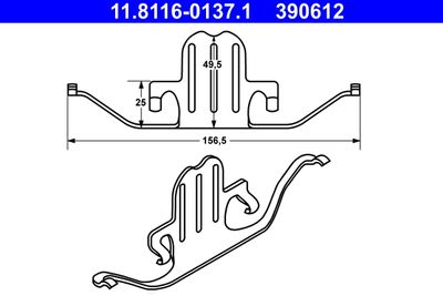 Spring, brake caliper ATE 11.8116-0137.1