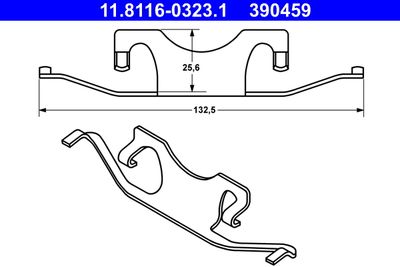 Spring, brake caliper ATE 11.8116-0323.1