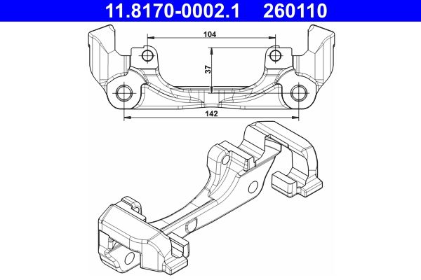 ATE 11.8170-0002.1 Bracket, brake caliper
