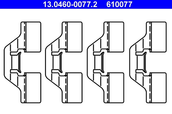ATE 13.0460-0077.2 Accessory Kit, disc brake pad