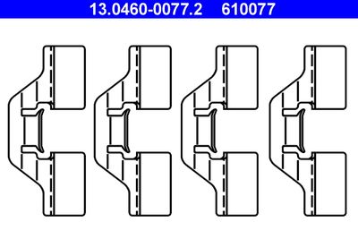 Accessory Kit, disc brake pad ATE 13.0460-0077.2