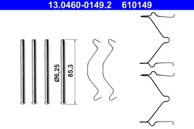 Accessory Kit, disc brake pad ATE 13.0460-0149.2