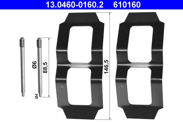ATE 13.0460-0160.2 Accessory Kit, disc brake pad