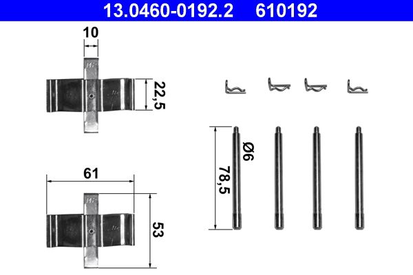 ATE 13.0460-0192.2 Accessory Kit, disc brake pad