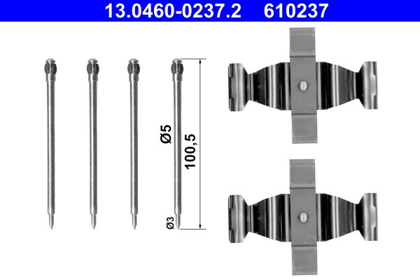 ATE 13.0460-0237.2 Accessory Kit, disc brake pad