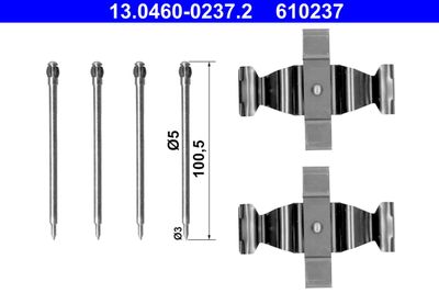 Accessory Kit, disc brake pad ATE 13.0460-0237.2