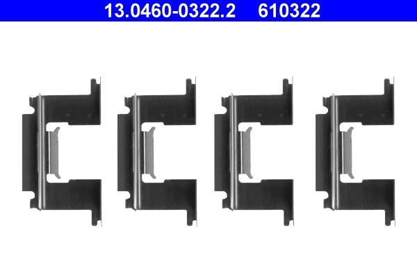 ATE 13.0460-0322.2 Accessory Kit, disc brake pad