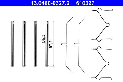 Accessory Kit, disc brake pad ATE 13.0460-0327.2