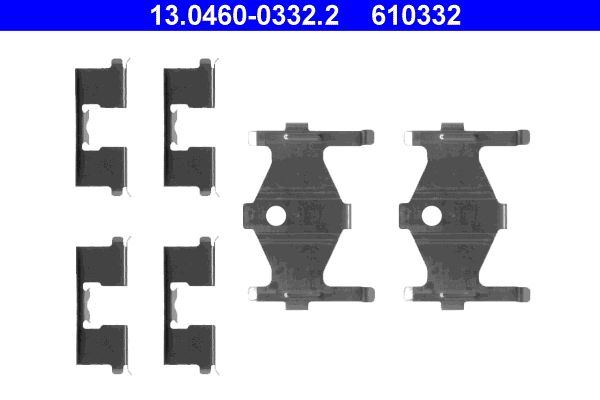 ATE 13.0460-0332.2 Accessory Kit, disc brake pad