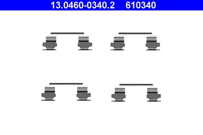 Accessory Kit, disc brake pad ATE 13.0460-0340.2