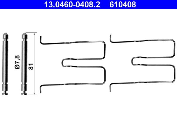 ATE 13.0460-0408.2 Accessory Kit, disc brake pad
