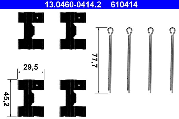 ATE 13.0460-0414.2 Accessory Kit, disc brake pad