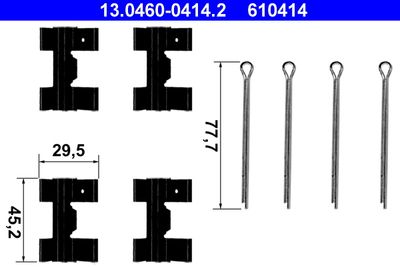 Accessory Kit, disc brake pad ATE 13.0460-0414.2