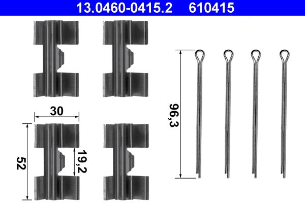ATE 13.0460-0415.2 Accessory Kit, disc brake pad