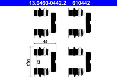 Accessory Kit, disc brake pad ATE 13.0460-0442.2