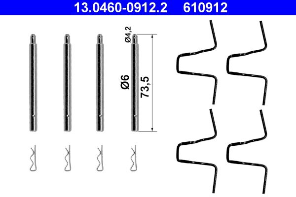 ATE 13.0460-0912.2 Accessory Kit, disc brake pad