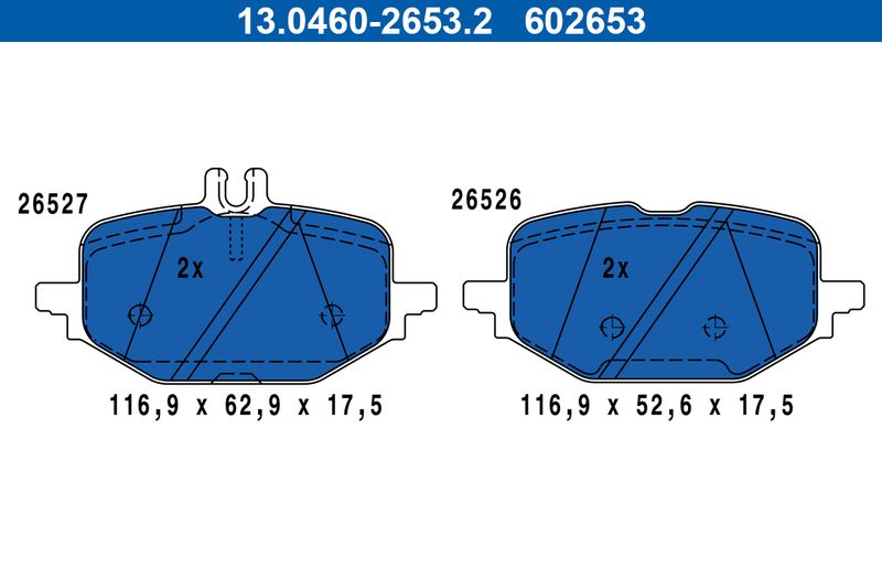 ATE 13.0460-2653.2 Brake Pad Set, disc brake