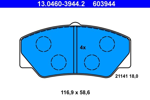 ATE 13.0460-3944.2 Brake Pad Set, disc brake