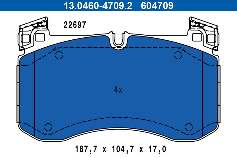 ATE 13.0460-4709.2 Brake Pad Set, disc brake