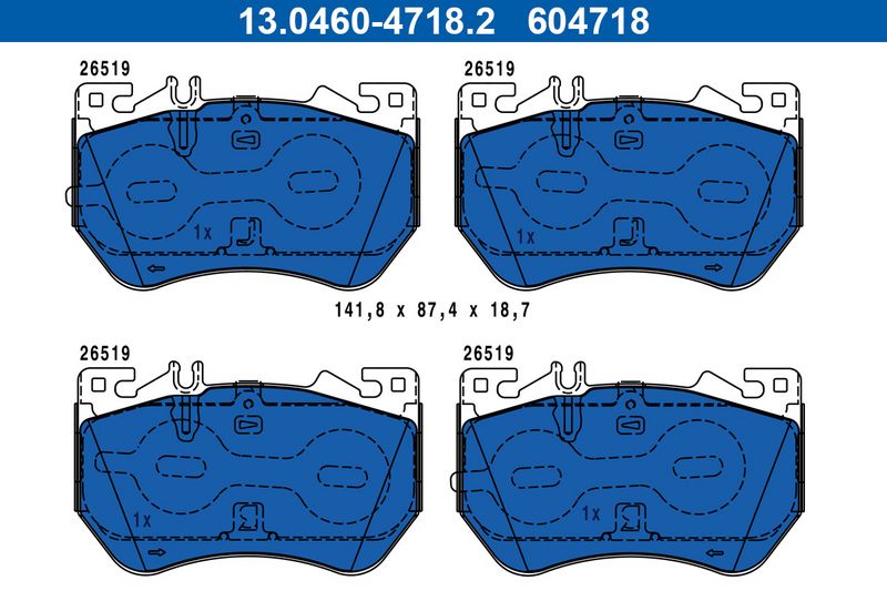 ATE 13.0460-4718.2 Brake Pad Set, disc brake