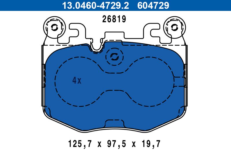 ATE 13.0460-4729.2 Brake Pad Set, disc brake